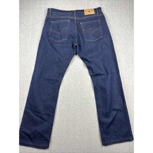 Rocawear Other - VTG Rocawear Jeans Mens 36x34 Dark Baggy Y2K Straight Skate Denim Grunge Hip Hop